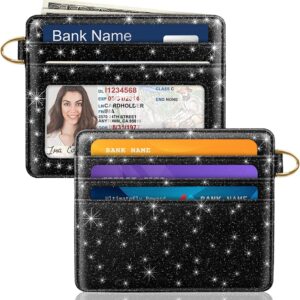 Slim Minimalist Pocket Credit Card Holder Wallet Lightweight Leopard - Image 23