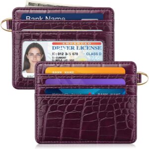 Slim Minimalist Pocket Credit Card Holder Wallet Lightweight Leopard - Image 37