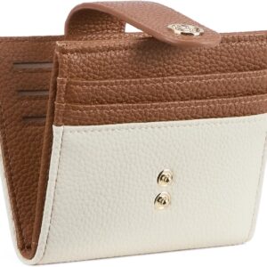 Slim Wallet Leather RFID Blocking Small Beige - Image 10