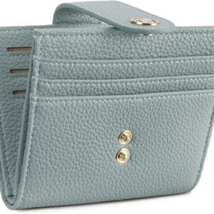 Slim Wallet Leather RFID Blocking Small Beige - Image 13