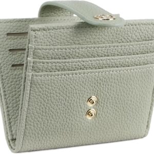 Slim Wallet Leather RFID Blocking Small Beige - Image 8