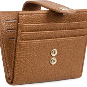 Slim Wallet Leather RFID Blocking Small Beige - Image 9