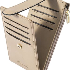 Women's Slim Card Holder Wallet Bifold Purple - Image 10