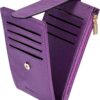 Women's Slim Card Holder Wallet Bifold Purple