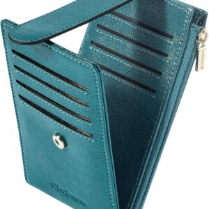 Women's Slim Card Holder Wallet Bifold Purple - Image 13