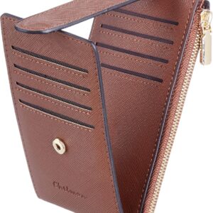 Women's Slim Card Holder Wallet Bifold Purple - Image 15