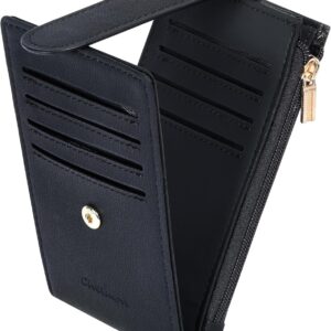 Women's Slim Card Holder Wallet Bifold Purple - Image 18