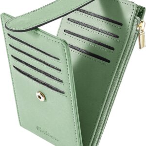 Women's Slim Card Holder Wallet Bifold Purple - Image 24