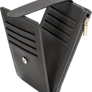 Women's Slim Card Holder Wallet Bifold Purple - Image 26