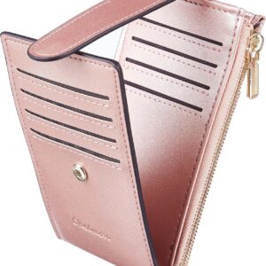 Women's Slim Card Holder Wallet Bifold Purple - Image 27