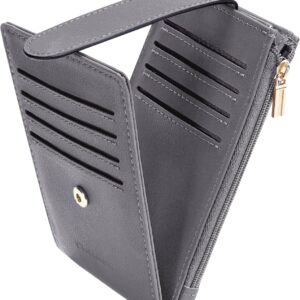 Women's Slim Card Holder Wallet Bifold Purple - Image 28