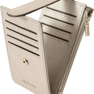 Women's Slim Card Holder Wallet Bifold Purple - Image 9