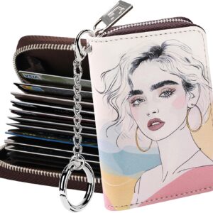 Zipper Wallet RFID Blocking Compact Size Women - Image 27