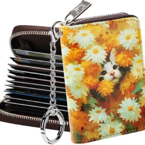 Zipper Wallet RFID Blocking Compact Size Women - Image 29