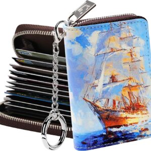 Zipper Wallet RFID Blocking Compact Size Women - Image 39